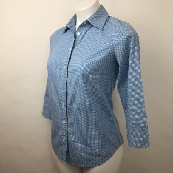 Haberdashery By J.Crew Button Up Polka Dot Top XS - Picture 3 of 6